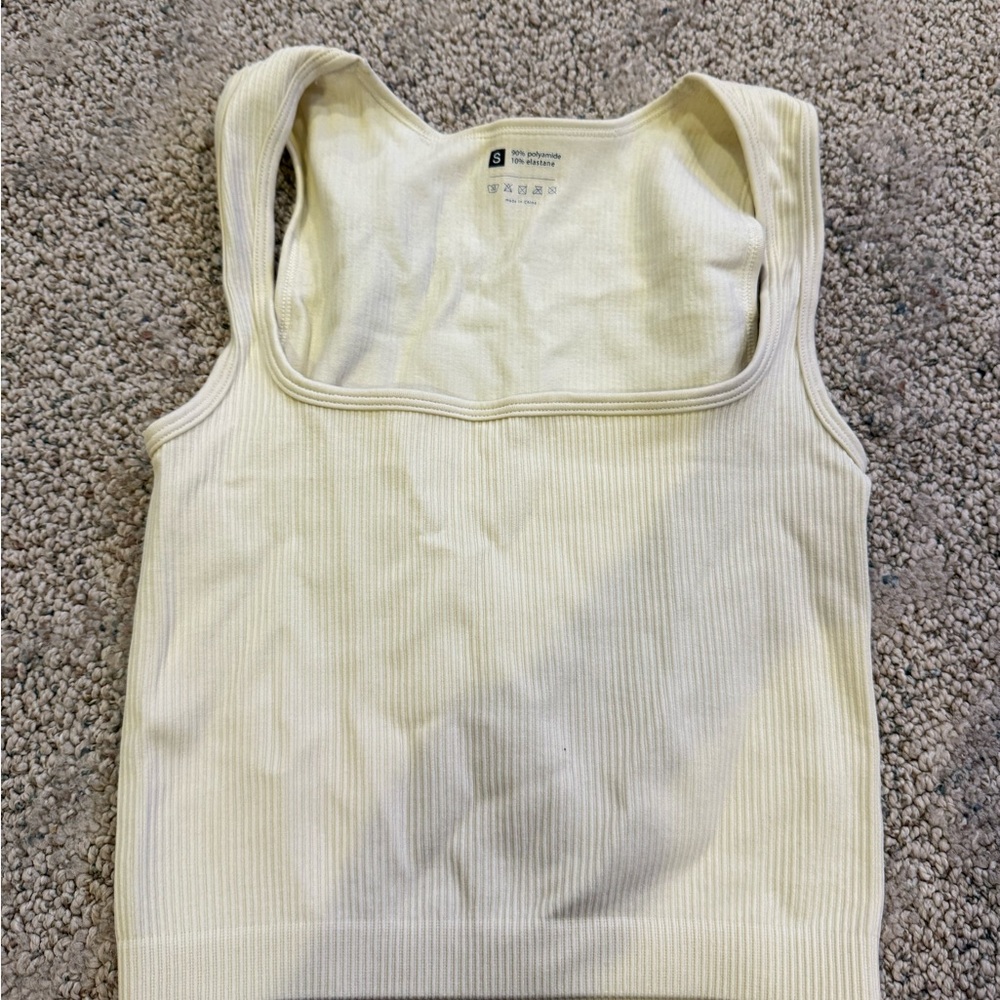 Amazon Women's Ivory Ribbed Tank Top